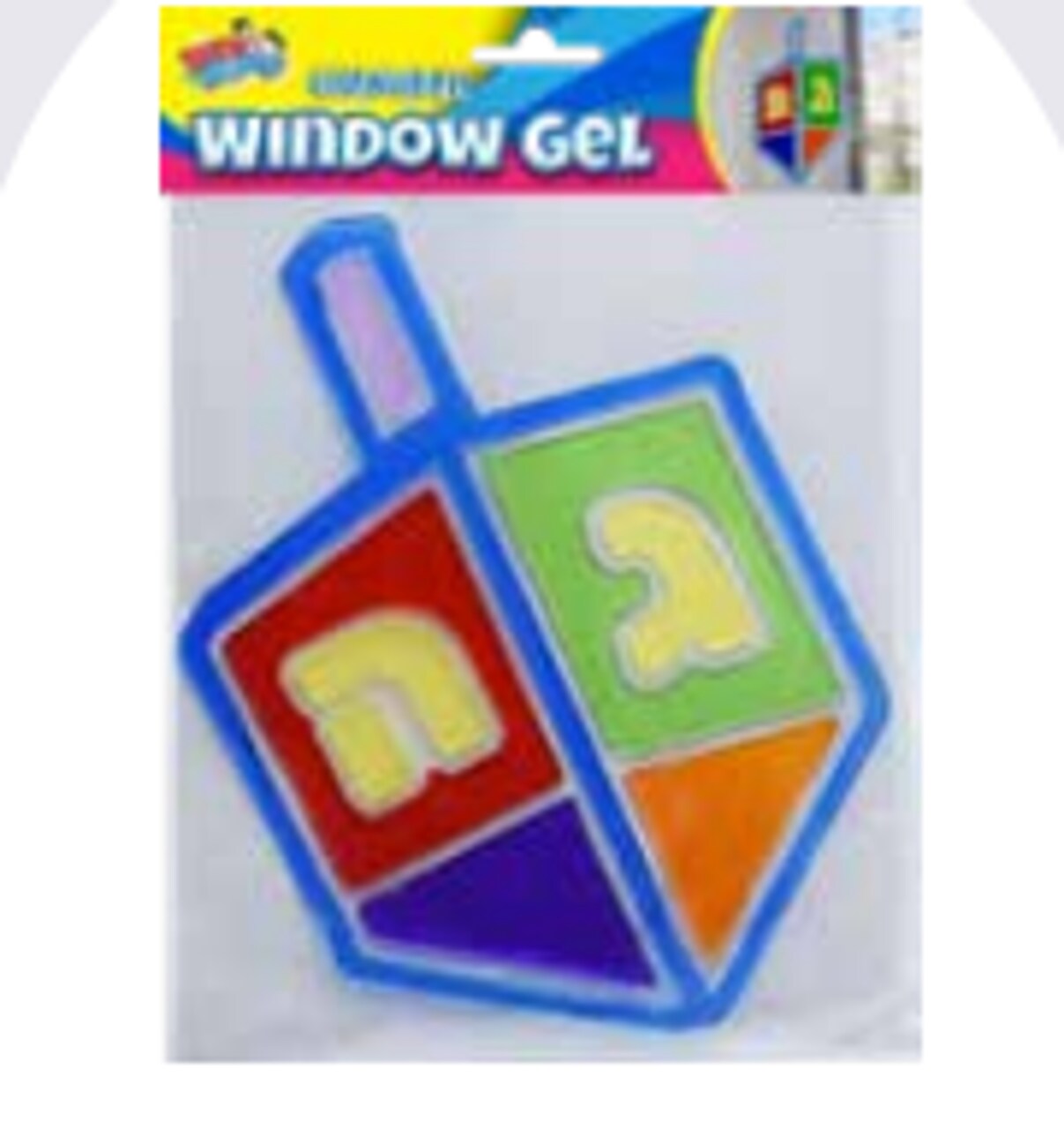 Dreidel Window Gel Decoration, Chanukah Reusable Window Cling